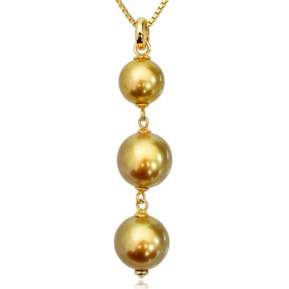 9.94 mm to 11.96 mm Gold South Sea Pearl Pendant