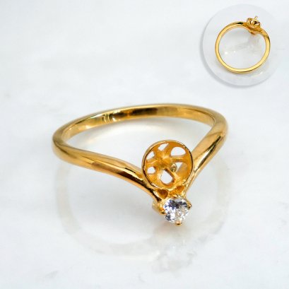 S925,ฺ Crown Pearl Ring Collection