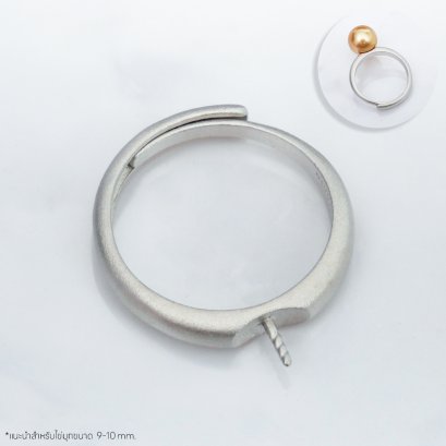 S925,ฺ Modern Plain Pearl Ring Setting