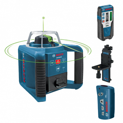 เลเซอร์หมุนรอบ 360 องศา 300m. (สีเขียว) BOSCH รุ่น GRL 300 HVG SET