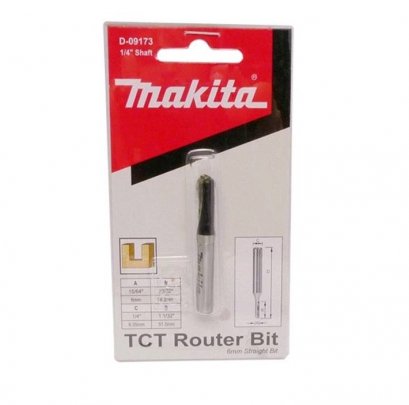ดอกเร้าเตอร์ STRAIGHT BIT 1/4&quot;(6mm.) MAKITA D-09173