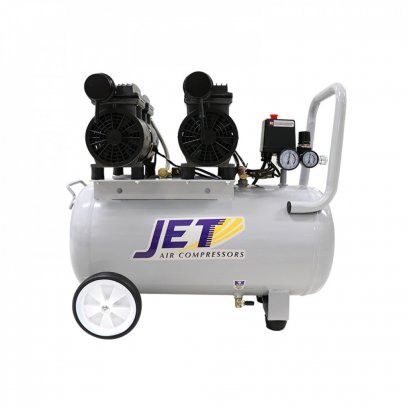 ปั๊มลมไร้น้ำมัน (ออยฟรี) JOS-250 1100W.x2 (1.5HP) ถัง 50ลิตร JET