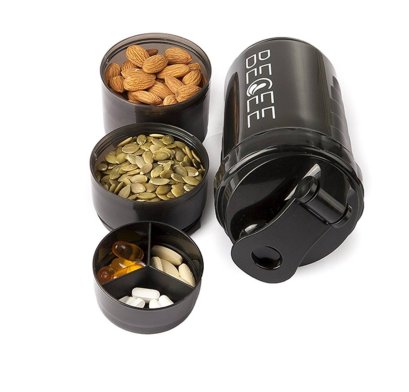 กระบอกน้ำ พร้อมที่ใส่ยาอาหารเสริม