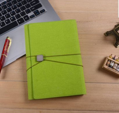 สมุดโน๊ตปกผ้าแต่งสายรัด