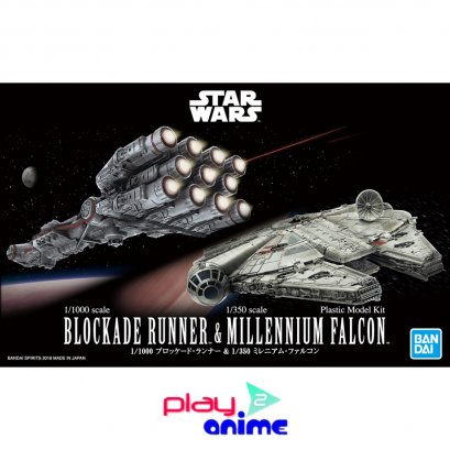 1/1000 BLOCKADE RUNNER &amp; 1/350 MILLENNIUM FALCON