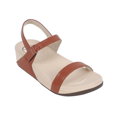 Tan Double Strap Sling Back