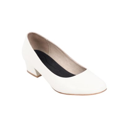 White Basic Casual High Heel