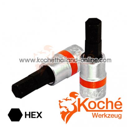 KCH049_6P ลูกบล็อกเดือยโผล่ 6 เหลี่ยม SQ-DR.1/4 นิ้ว