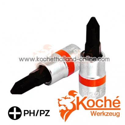 KCH049_PZ ลูกบล็อกเดือยโผล่ปากแฉก SQ-DR.1/4 นิ้ว
