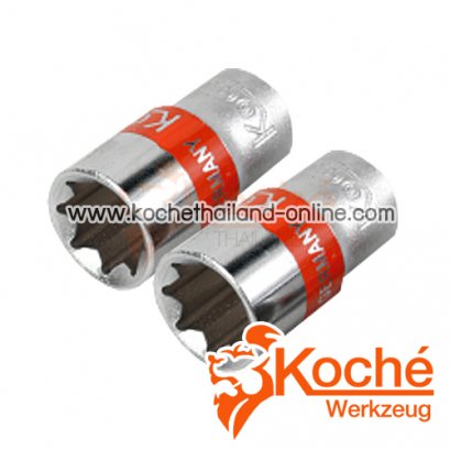 KCH0188 ลูกบล็อกสั้น 8 เหลี่ยม SQ-DR.1/4 นิ้ว