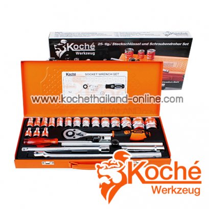 KCH025mm บล็อกชุดพร้อมไขควง 25 ตัวชุด SQ.DR.1/2"