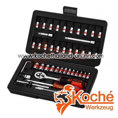 KCH047 บล็อกชุด 47 ตัวชุด SQ.DR.1/4" 