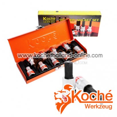 KCH070S บล็อกชุดเดือยโผล่ (หกเหลี่ยม) สั้น 60 มม. SQ.1/2” ขนาด 4-17 มม.