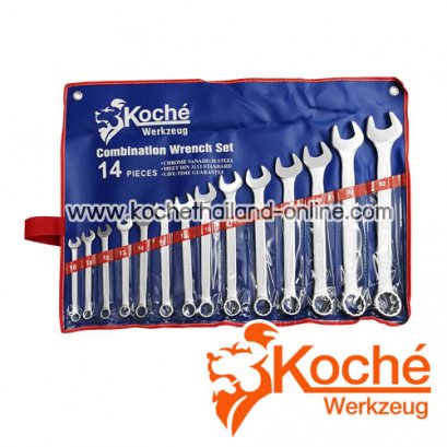 KCH08S ประแจแหวนข้างปากตายชุด (มิล)