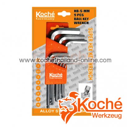 KCHW02S ชุดประแจหกเหลี่ยมหัวบอล