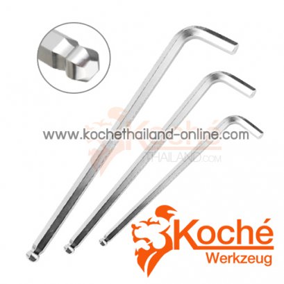 KCHW05 ชุดประแจหกเหลี่ยม 2 ข้าง หัวบอล (หุน)