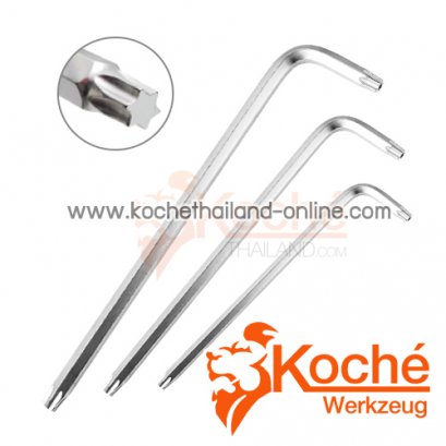 KCHW03 ชุดประแจหกเหลี่ยม 2 ข้าง หัวท็อกไม่มีรู