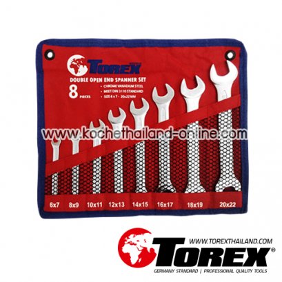 TPQ-TRDES8 (6-22 มม.)  ประแจปากตายชุด 8 ตัว TOREX