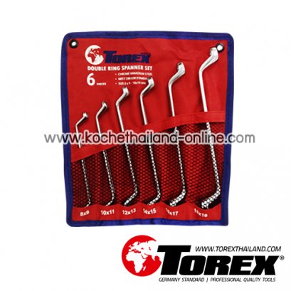 TPQ-TRDRS6 (8-19 มม.) ประแจแหวนชุด 6 ตัว TOREX