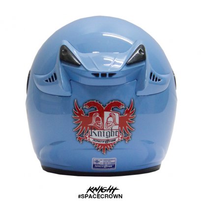 หมวกกันน็อคสเปซคราวน์ เปิดหน้า Knight สีฟ้า