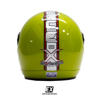 หมวกกันน็อคสเปซคราวน์ เปิดหน้า EX สีเขียว