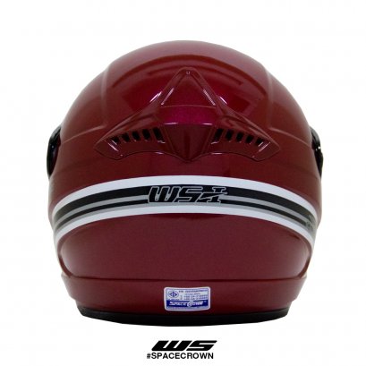 หมวกเปิดหน้าสีแดง รุ่น WS-1