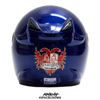 หมวกกันน็อคสเปซคราวน์ เปิดหน้า Knight สีน้ำเงิน