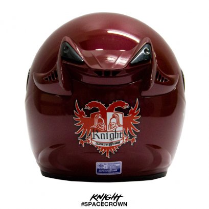 หมวกกันน็อคสเปซคราวน์ เปิดหน้า Knight สีแดง