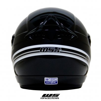 หมวกเปิดหน้าสีดำ รุ่น WS-1