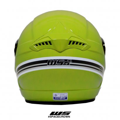 หมวกกันน็อคสเปซคราวน์ เปิดหน้า WS สีเขียว