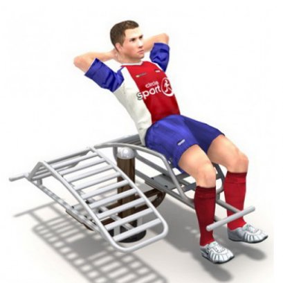 อุปกรณ์ซิตอัพบริหารหน้าท้องคู่-เครื่องออกกำลังกายกลางแจ้ง