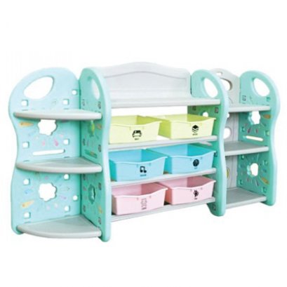 ชุดชั้นวางของ+ถาด 6ชิ้น ลายเมฆฝน-เฟอร์นิเจอร์เด็ก