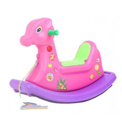 โยกเยกยีราฟร้องเพลง-สีชมพูเข้ม-ของเล่นพลาสติก