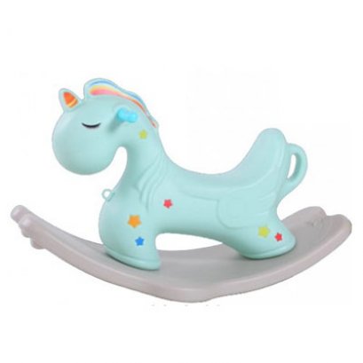 โยกเยกยูนิคอร์น-สีฟ้า-ของเล่นพลาสติก