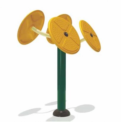 อุปกรณ์ล้อหมุนบริหารแขนคู่-เครื่องออกกำลังกายกลางแจ้ง