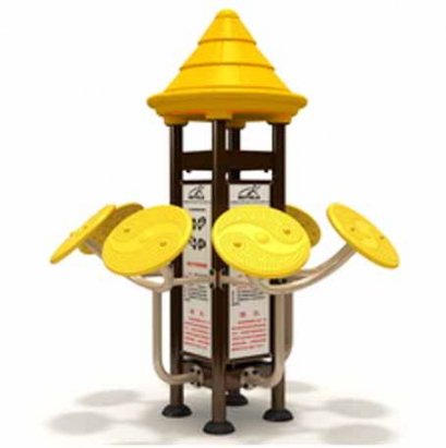 สถานีแท่นหมุนบริหารแขน 4 คน-เครื่องออกกำลังกายกลางแจ้ง 