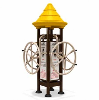 สถานีวงล้อบริหารแขน 4 คน-เครื่องออกกำลังกายกลางแจ้ง 