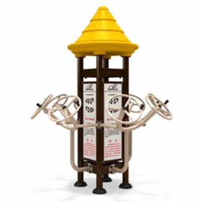 สถานีล้อหมุนบริหารแขน 4 คน-เครื่องออกกำลังกายกลางแจ้ง