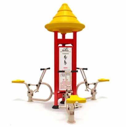 สถานีม้าโยกบริหารหน้าท้อง 3 คน-เครื่องออกกำลังกายกลางแจ้ง