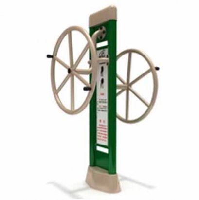 สถานีวงล้อบริหารแขนคู่-เครื่องออกกำลังกายกลางแจ้ง