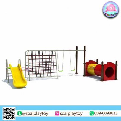 เครื่องเล่นสนาม A+ ชุด สพฐ. MULTI-STATION by Sealplay