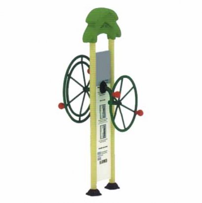 สถานีล้อหมุนบิดตัวคู่-เครื่องออกกำลังกายกลางแจ้ง