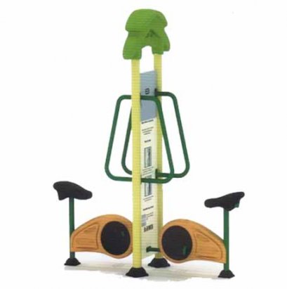 สถานีนั่งปั่นจักรยานคู่-เครื่องออกกำลังกายกลางแจ้ง 