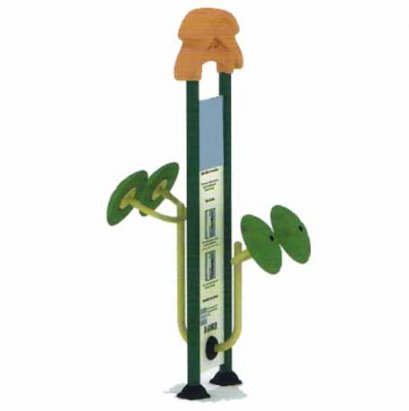 สถานีล้อหมุนบริหารคู่-เครื่องออกกำลังกายกลางแจ้ง