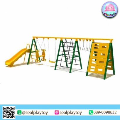 ชุดชิงช้ากระดานลื่น 6 in 1 - ของเล่นสนาม by Sealplay