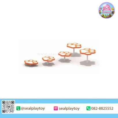 แท่นก้าวอุ้งเท้าสุนัข 5 ระดับ อุปกรณ์ Dog Agility ผลิตจากโครงเหล็กกัลวาไนซ์และแผ่นเหล็กกัลวาไนซ์ สำหรับฝึกการก้าว การทรงตัว และการประสานงานของสุนัข by Sealplay