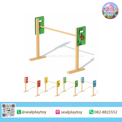 รั้วกระโดดปรับระดับสุนัข อุปกรณ์ Dog Agility ผลิตจากโครงเหล็กกัลวาไนซ์และแผ่น PE สำหรับฝึกการกระโดด ความคล่องตัว และการเชื่อฟังของสุนัข by Sealplay