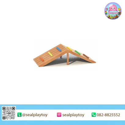 สะพาน A-Frame สุนัข อุปกรณ์ Dog Agility ผลิตจากไม้เนื้อแข็ง สำหรับฝึกการปีน การทรงตัว และการเคลื่อนไหวของสุนัข by Sealplay