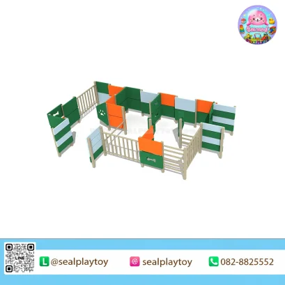 เขาวงกตฝึกสุนัข อุปกรณ์ Dog Agility ผลิตจากโครงเหล็กกัลวาไนซ์และแผ่น PE สำหรับฝึกการเดินตามเส้นทาง การเปลี่ยนทิศทาง และการเชื่อฟังคำสั่งของสุนัข by Sealplay