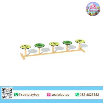 แท่นกระโดดสุนัขทรงกลม อุปกรณ์ Dog Agility ผลิตจากโครงเหล็กกัลวาไนซ์และแผ่น PE สำหรับฝึกการกระโดด การทรงตัว และการประสานงานของสุนัข by Sealplay